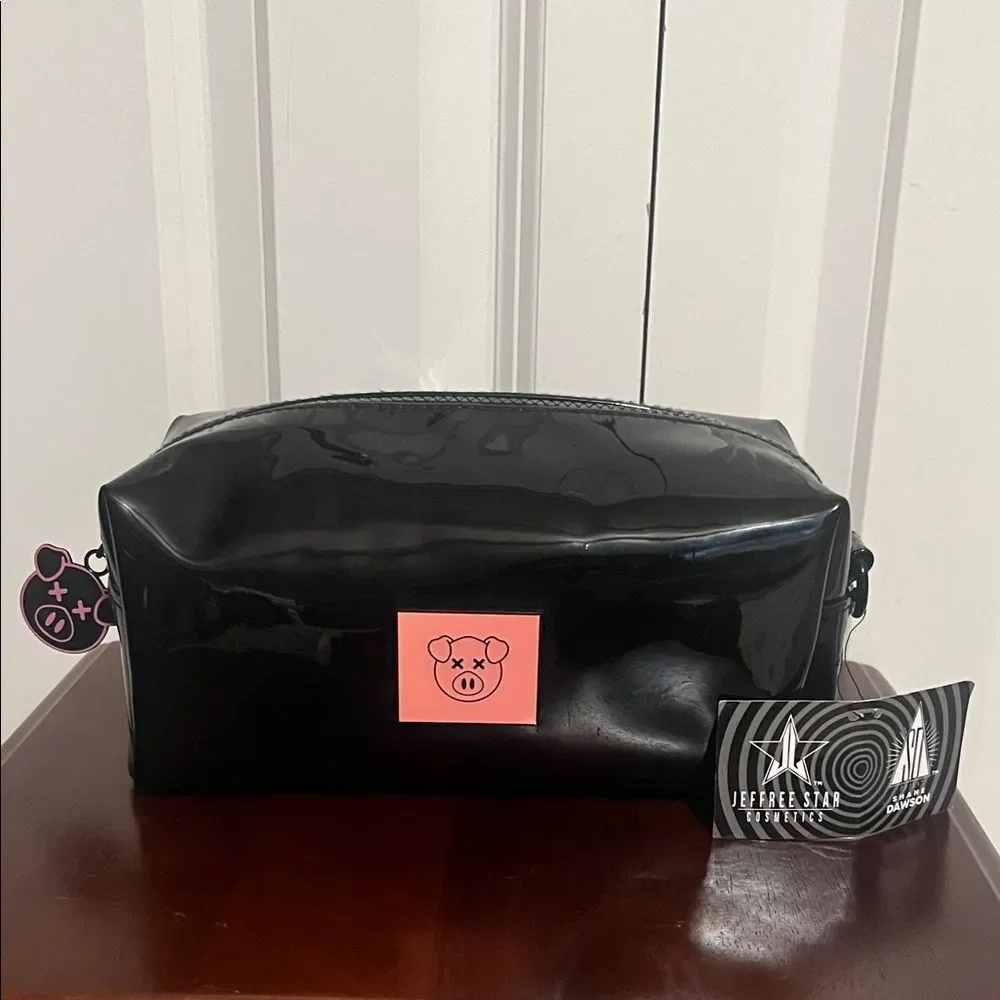 Shane Dawson Jefffree Star Pig Black Cosmetic Makeup Bag Case NWT Collab